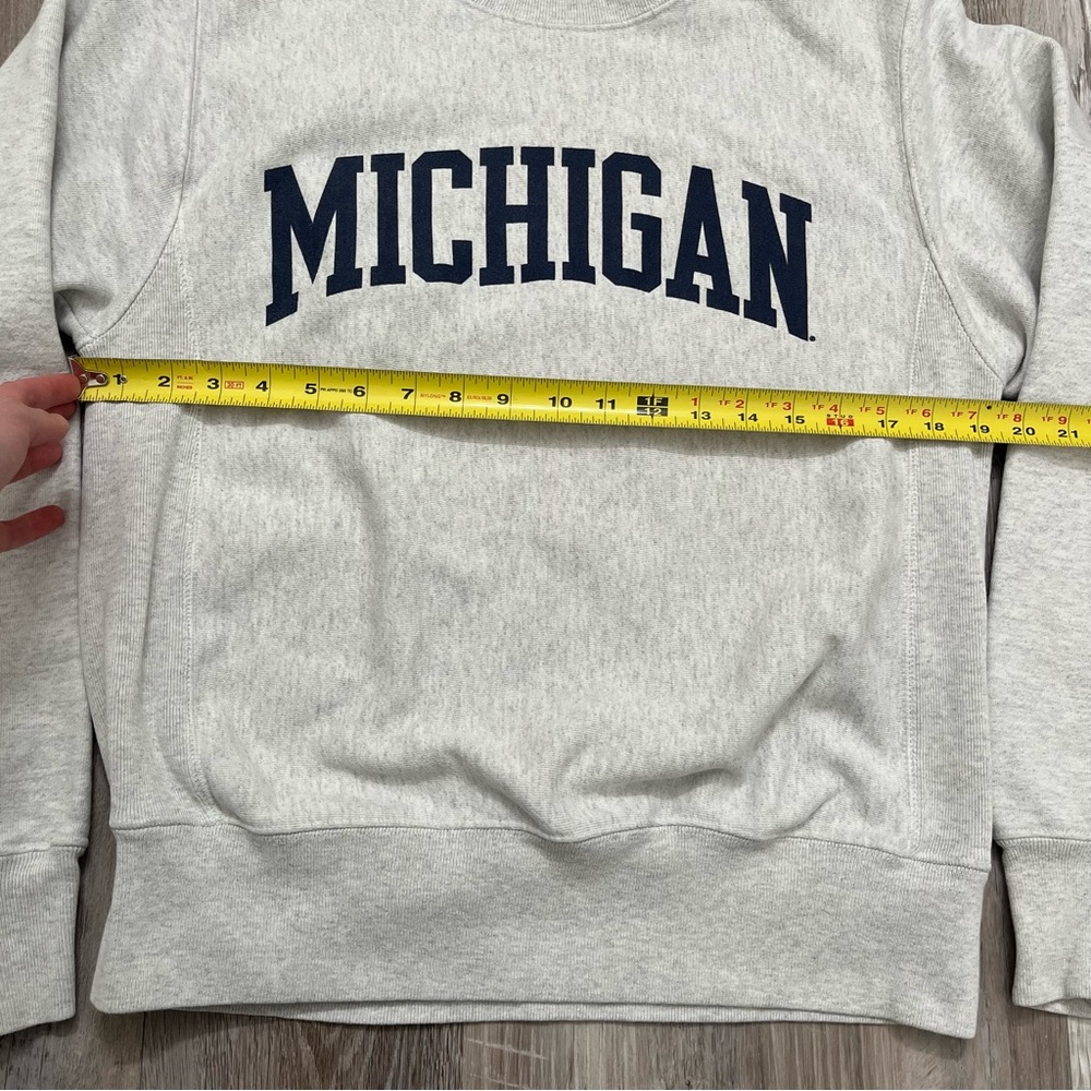 Vtg Champion Reverse Weave Michigan Crewneck Sweatshirt Mens Small Gray - Picture 5 of 6